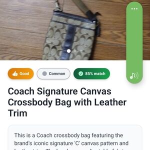 Coach Brown and Black Canvas Messenger Bag